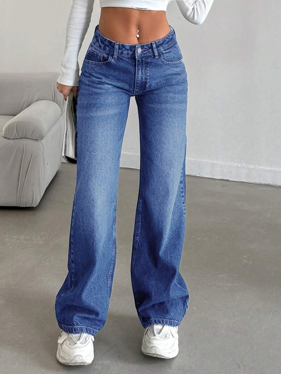 NIEBIESKIE SPODNIE JEANS