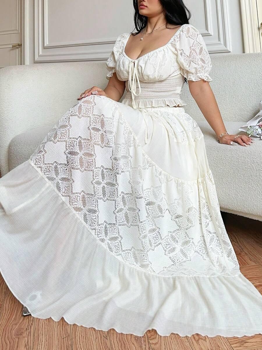 boho komplet top spódnica
