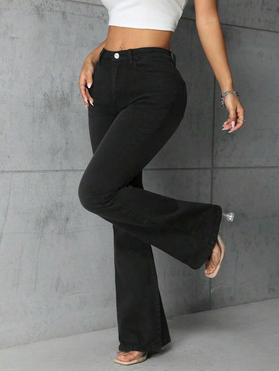 CZARNE SPODNIE JEANS