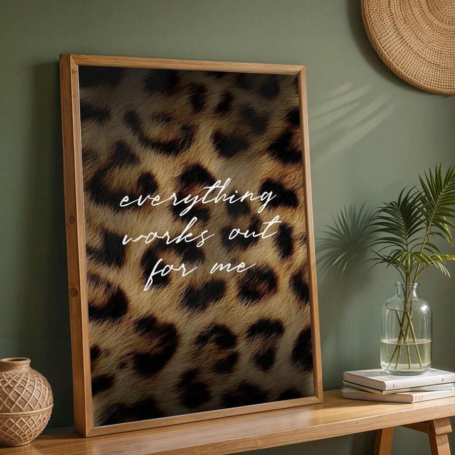 plakat animal print napis