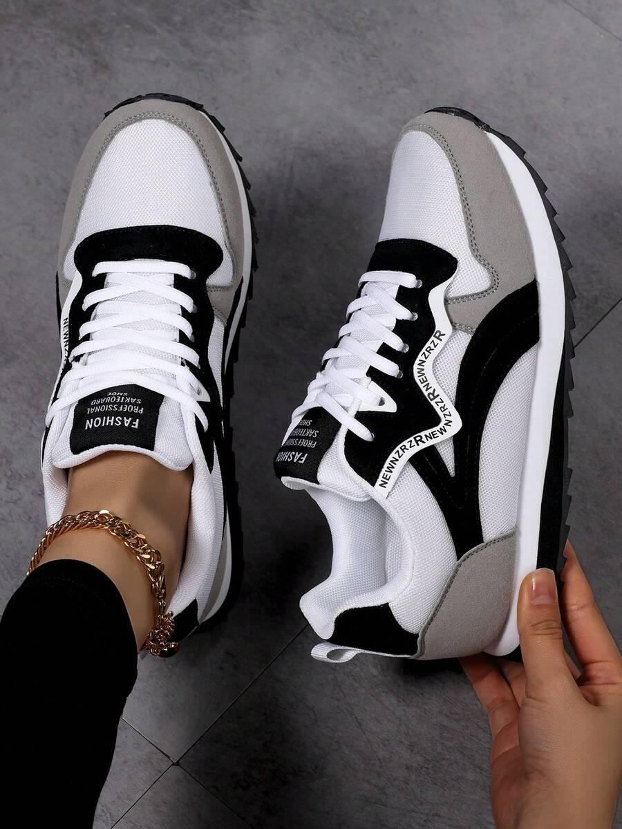 SZNUROWANE BUTY SPORTOWE KONTRAST 