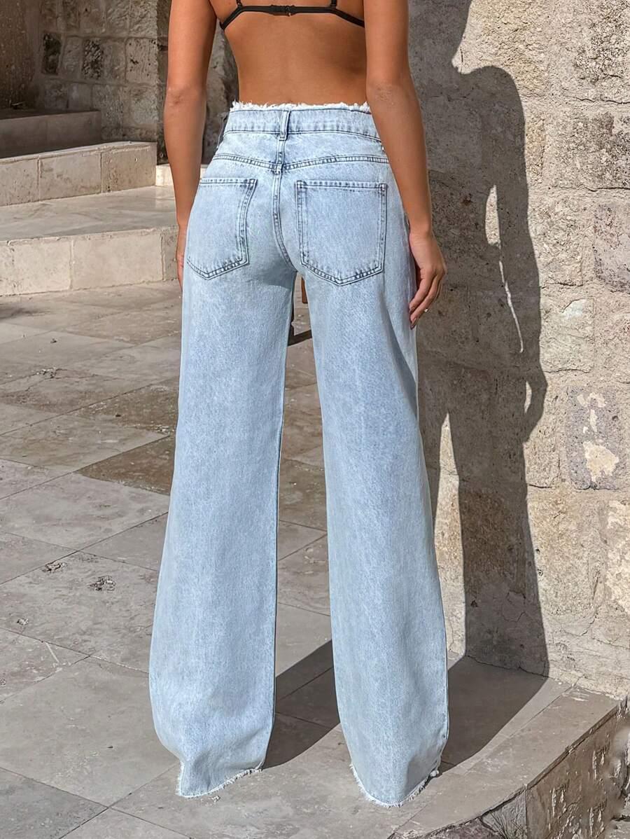 NIEBIESKIE SPODNIE JEANS ripped