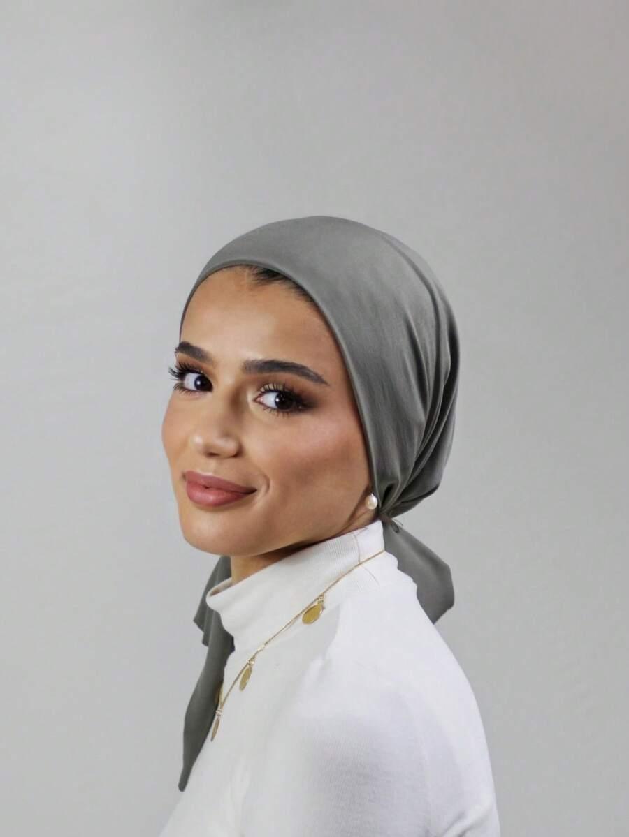 szary turban na głowę