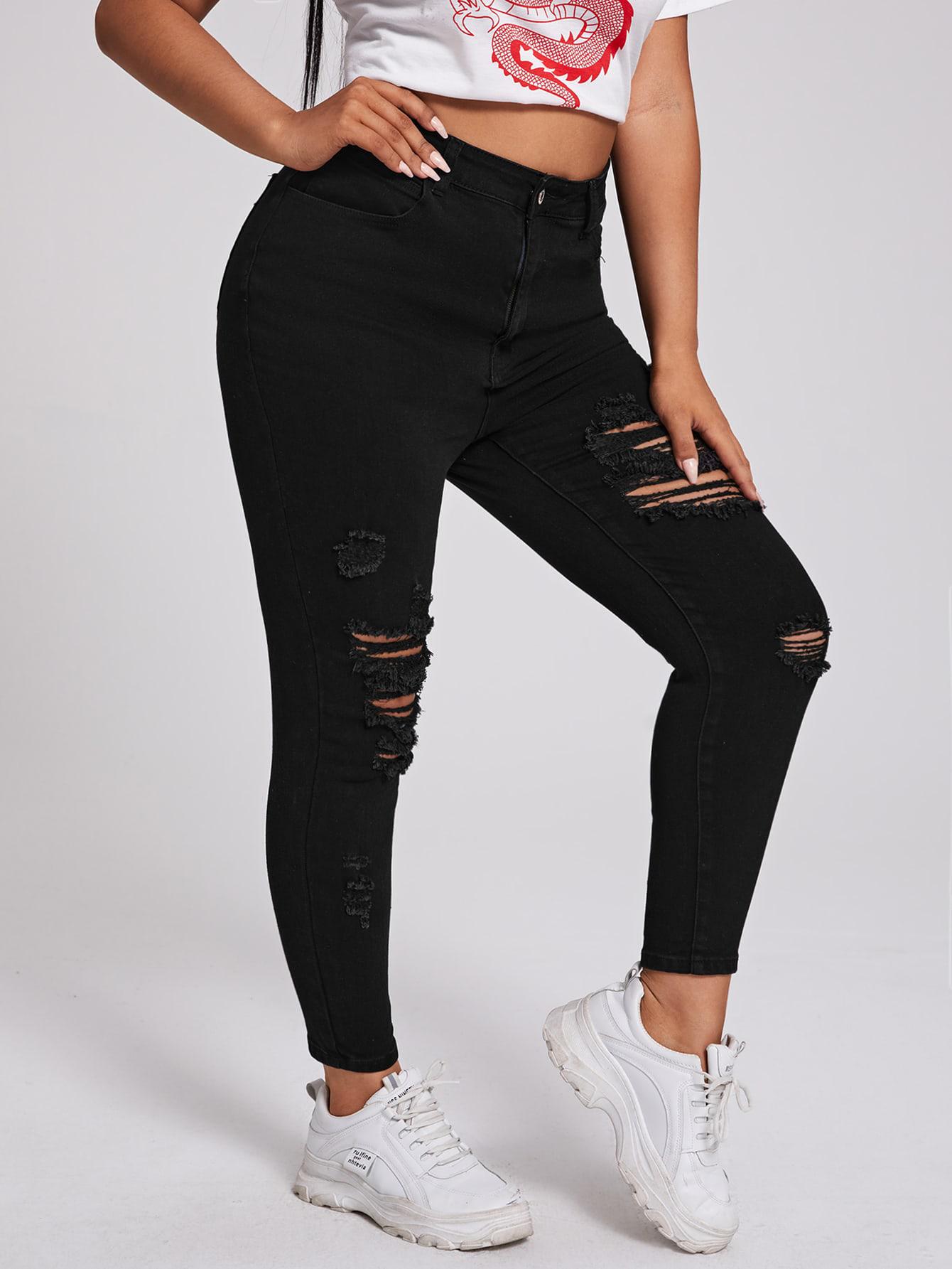 CZARNE SPODNIE JEANS RURKI 