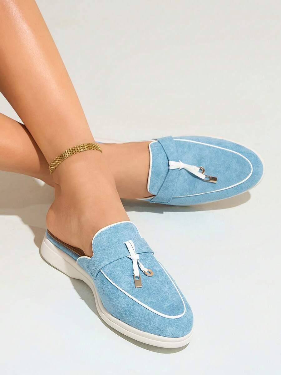 NIEBIESKIE PŁASKIE BUTY