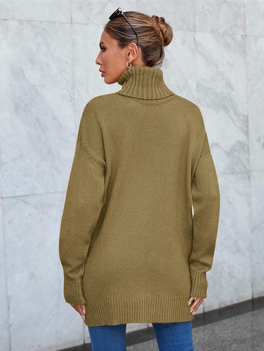 BEŻOWY SWETER GOLF
