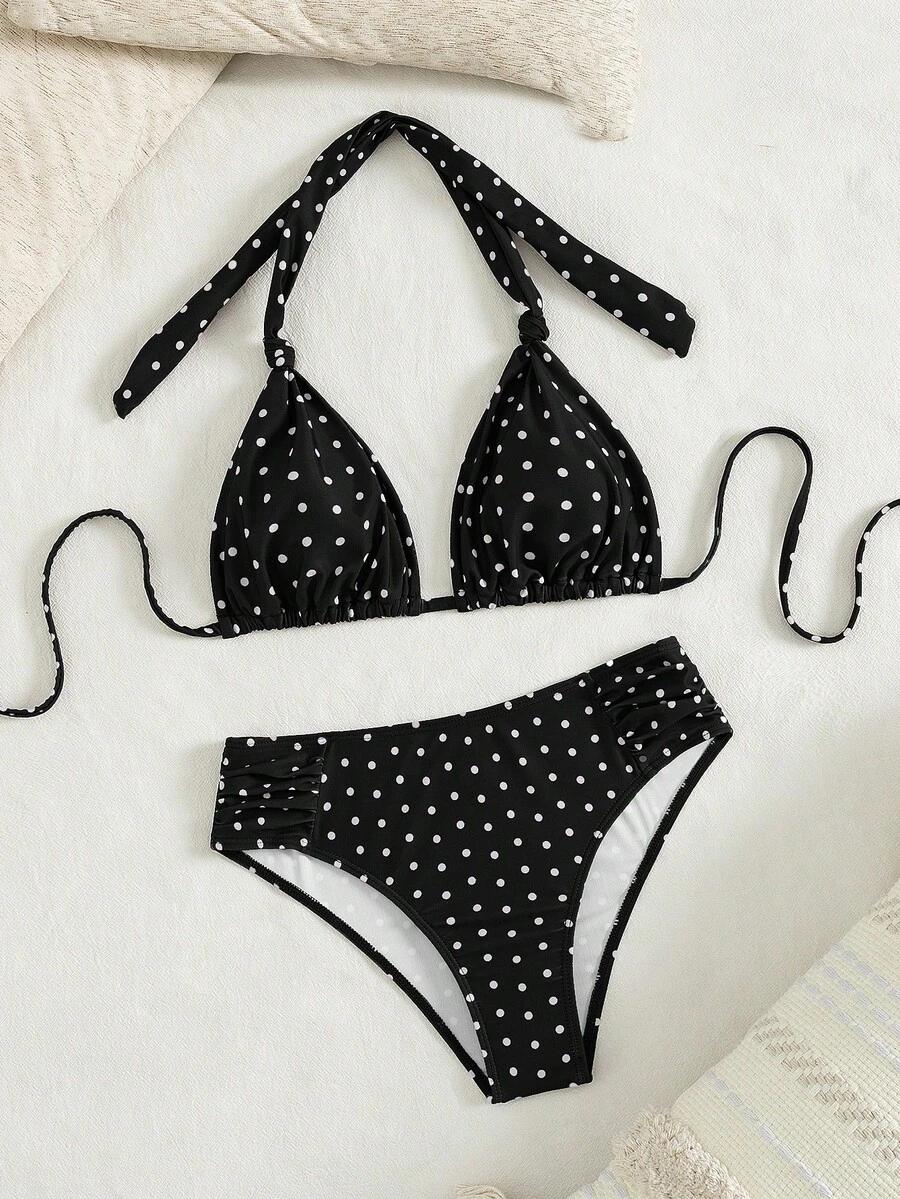 góra od bikini wzór groszki