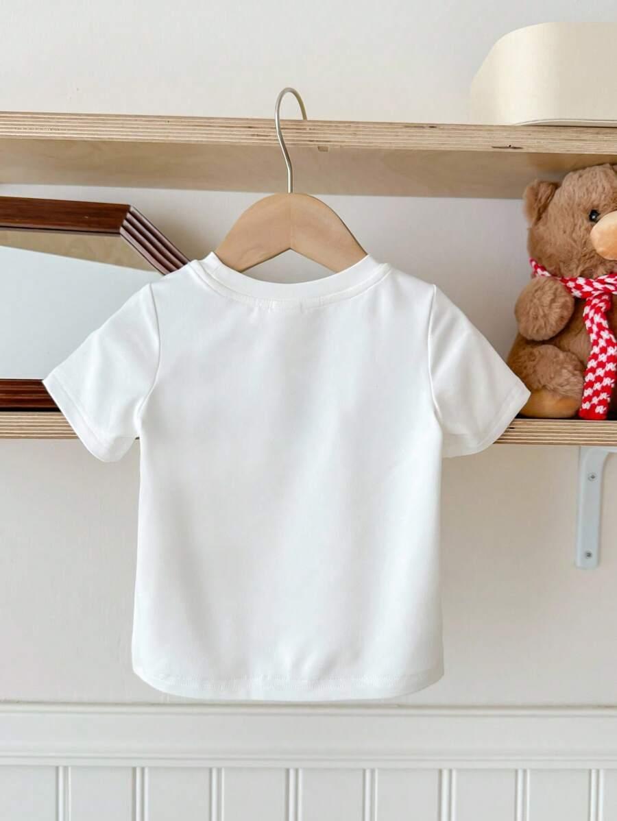 biały t-shirt print