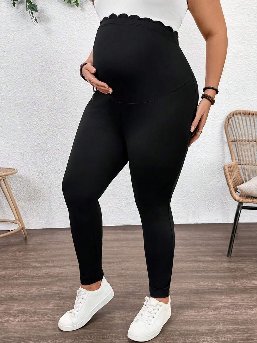 czarne ciążowe legginsy wysoki stan