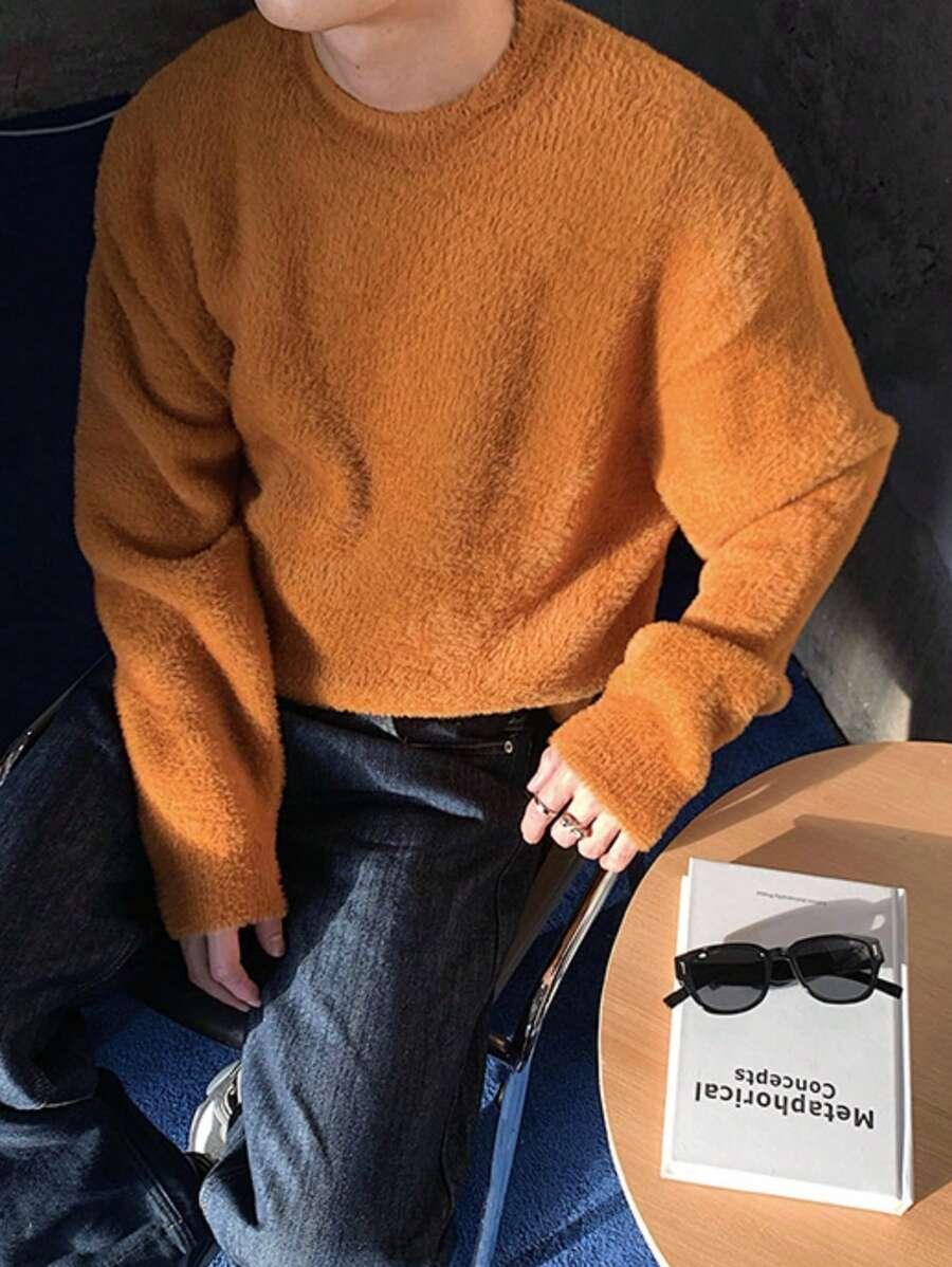 pomarańczowy sweter długi rękaw