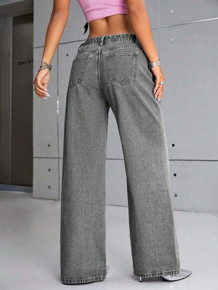SZEROKIE SPODNIE JEANS