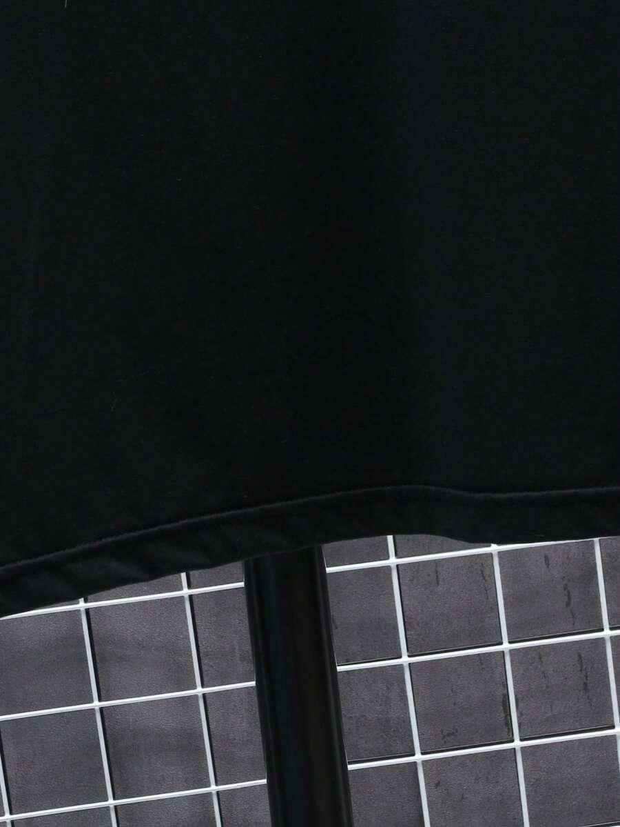 CZARNY T-SHIRT PRINT