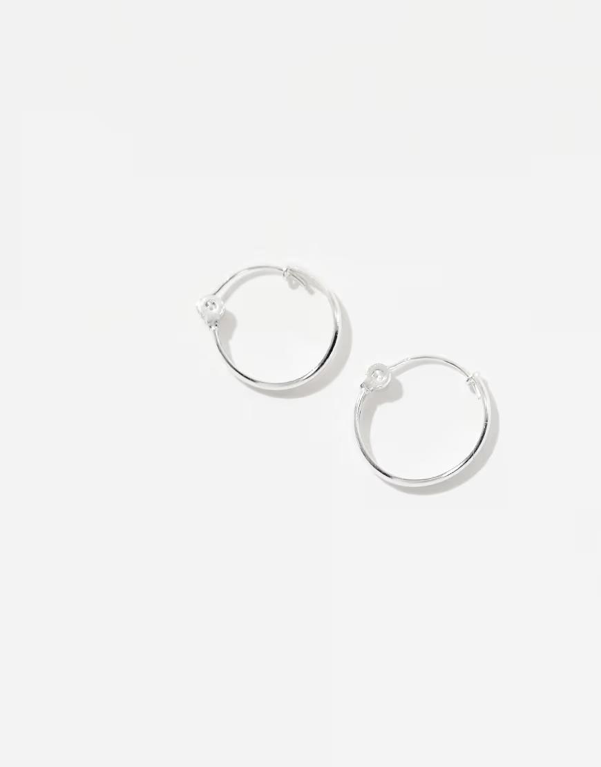 drobne srebrne kolczyki kółka 14 mm