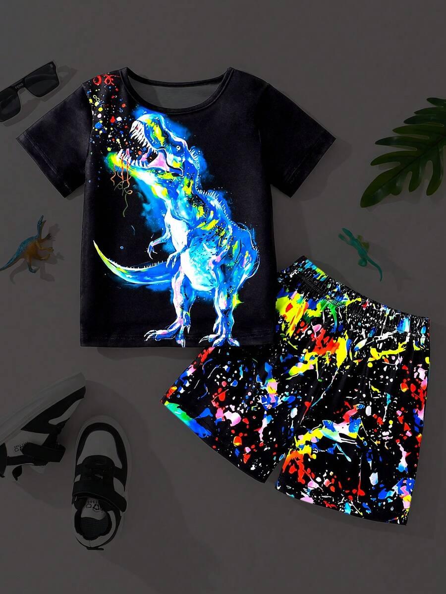 czarny t-shirt print