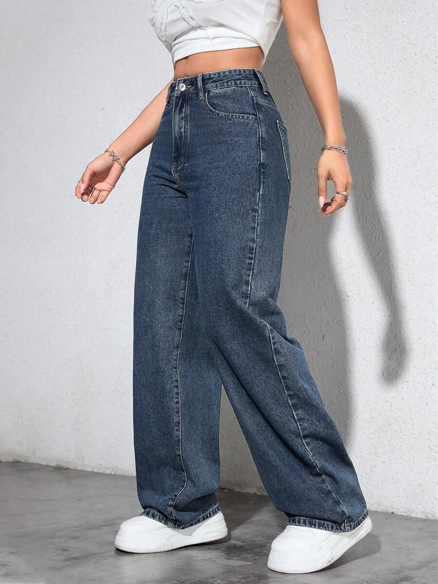 NIEBIESKIE SPODNIE JEANS KIESZENIE