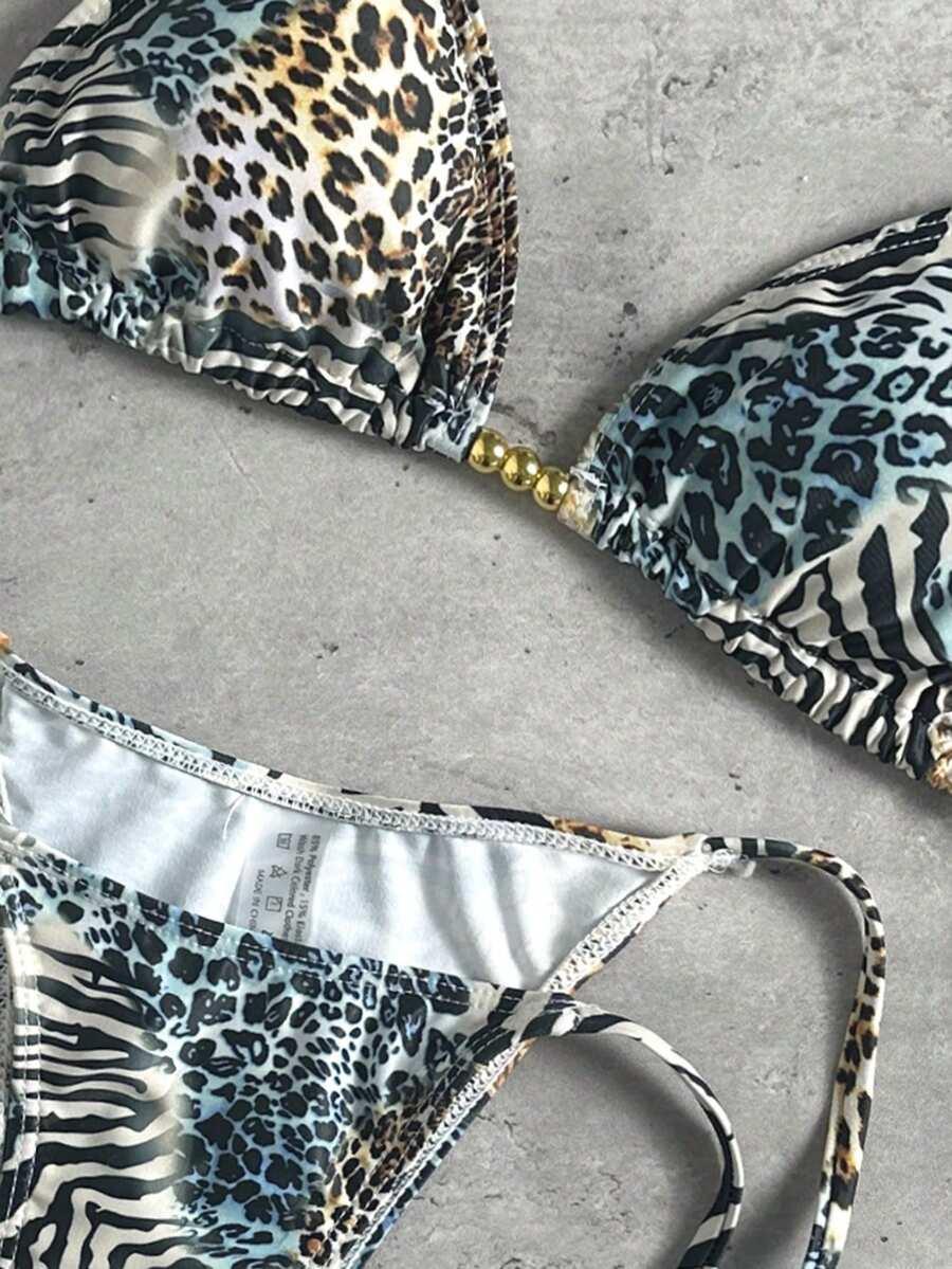 DWUCZĘŚCIOWY STRÓJ KĄPIELOWY ANIMAL PRINT