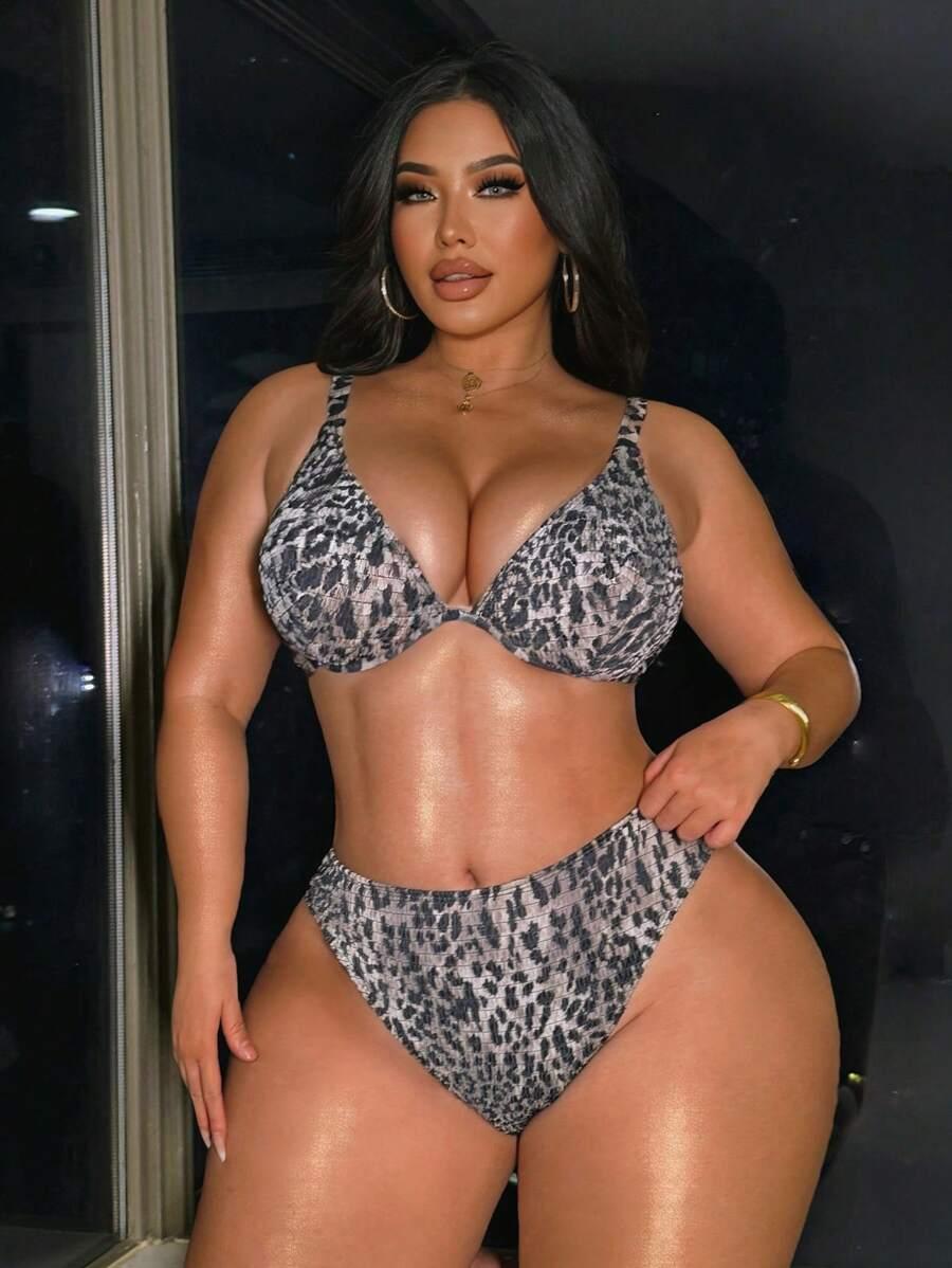 dół od bikini animal print 