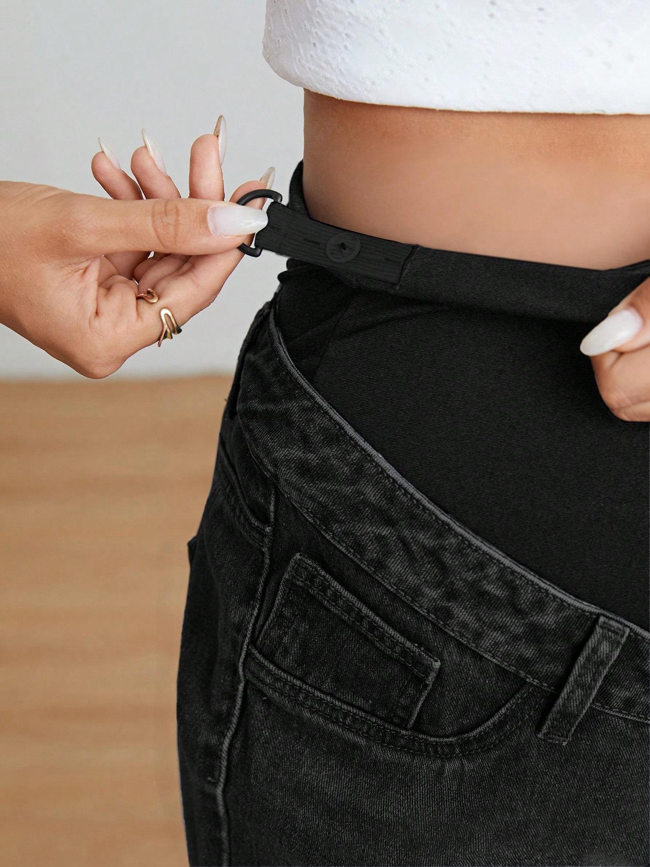 CZARNE SPODNIE JEANS