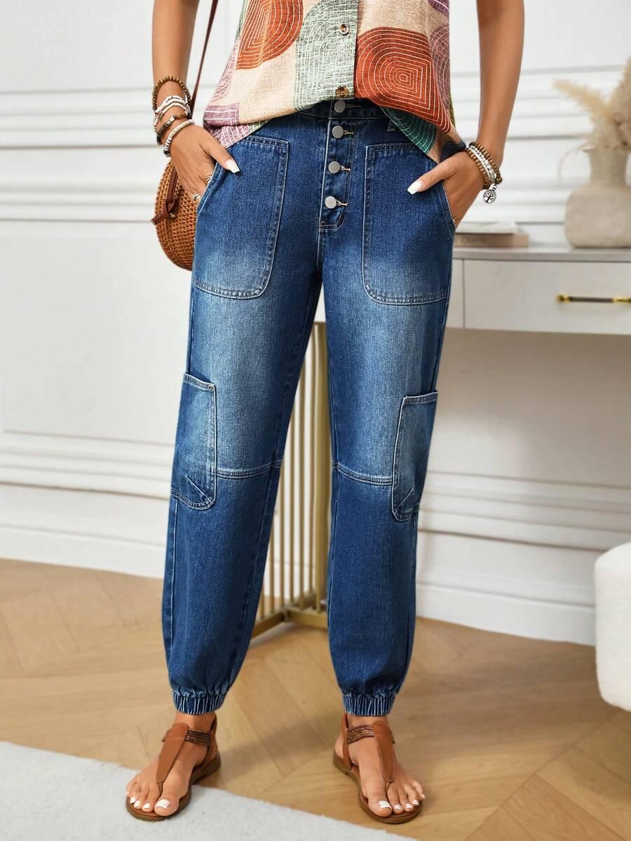 NIEBIESKIE SPODNIE JEANS