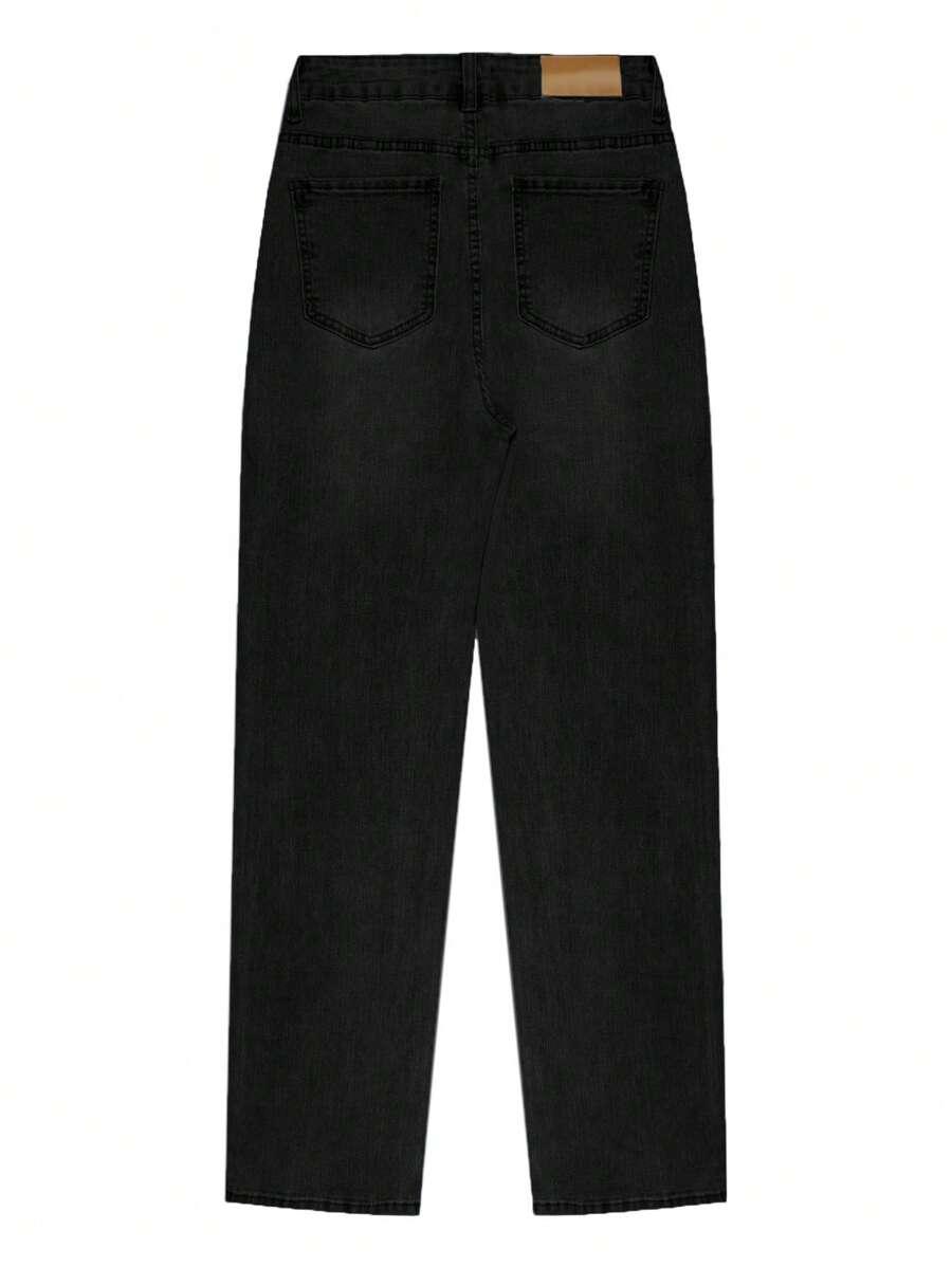 CZARNE SPODNIE JEANS