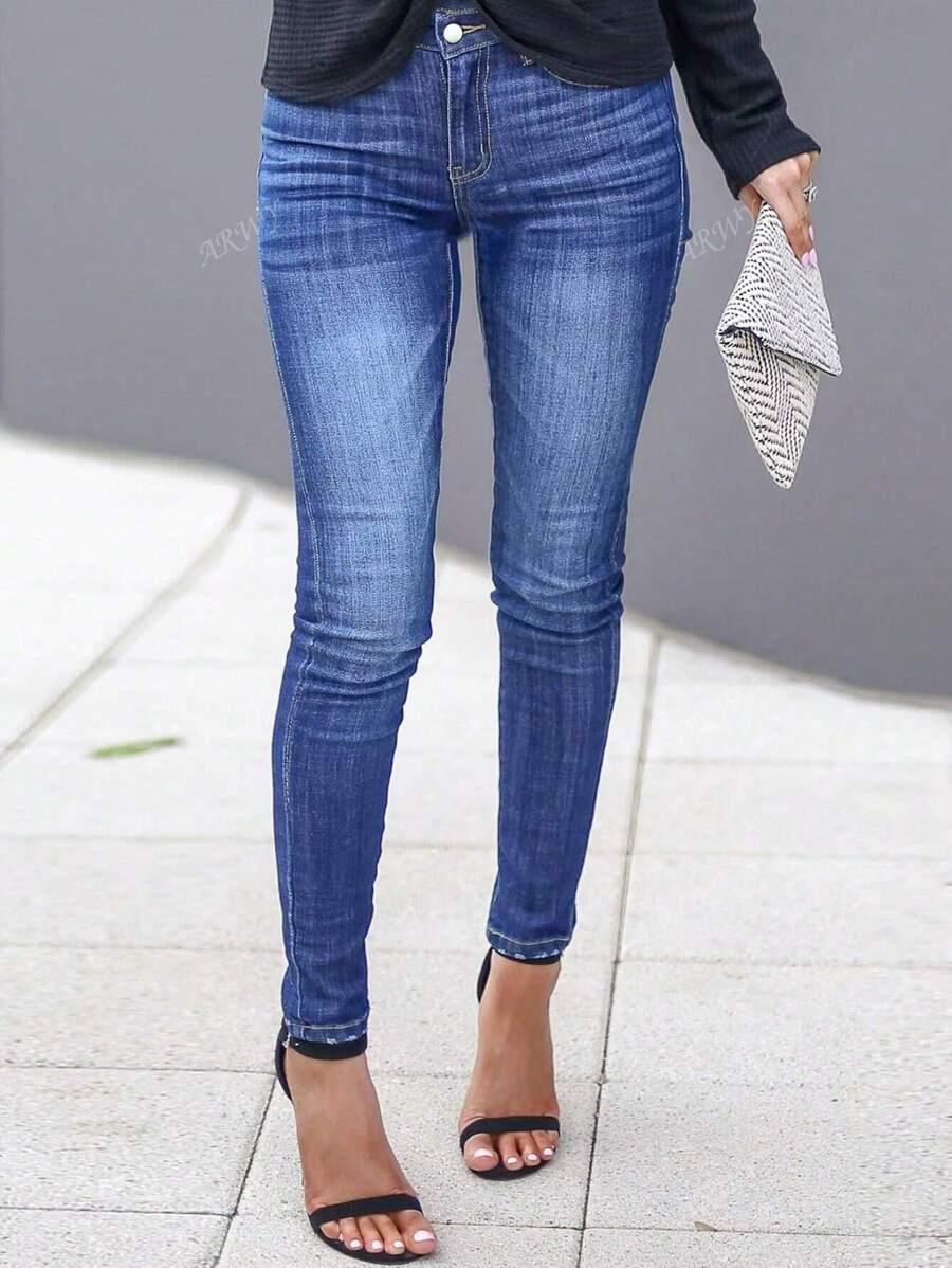 NIEBIESKIE JEANSY SKINNY 