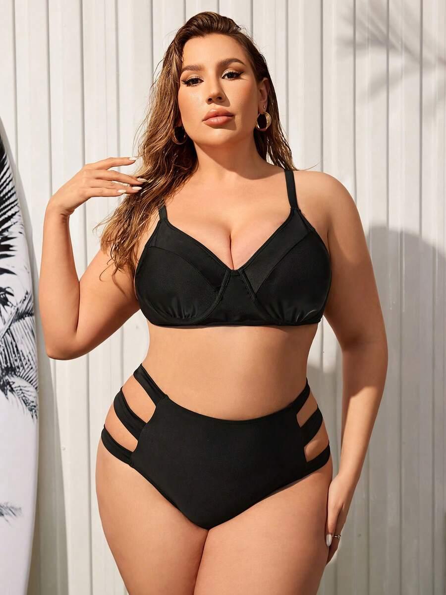 czarna usztywniana góra od bikini
