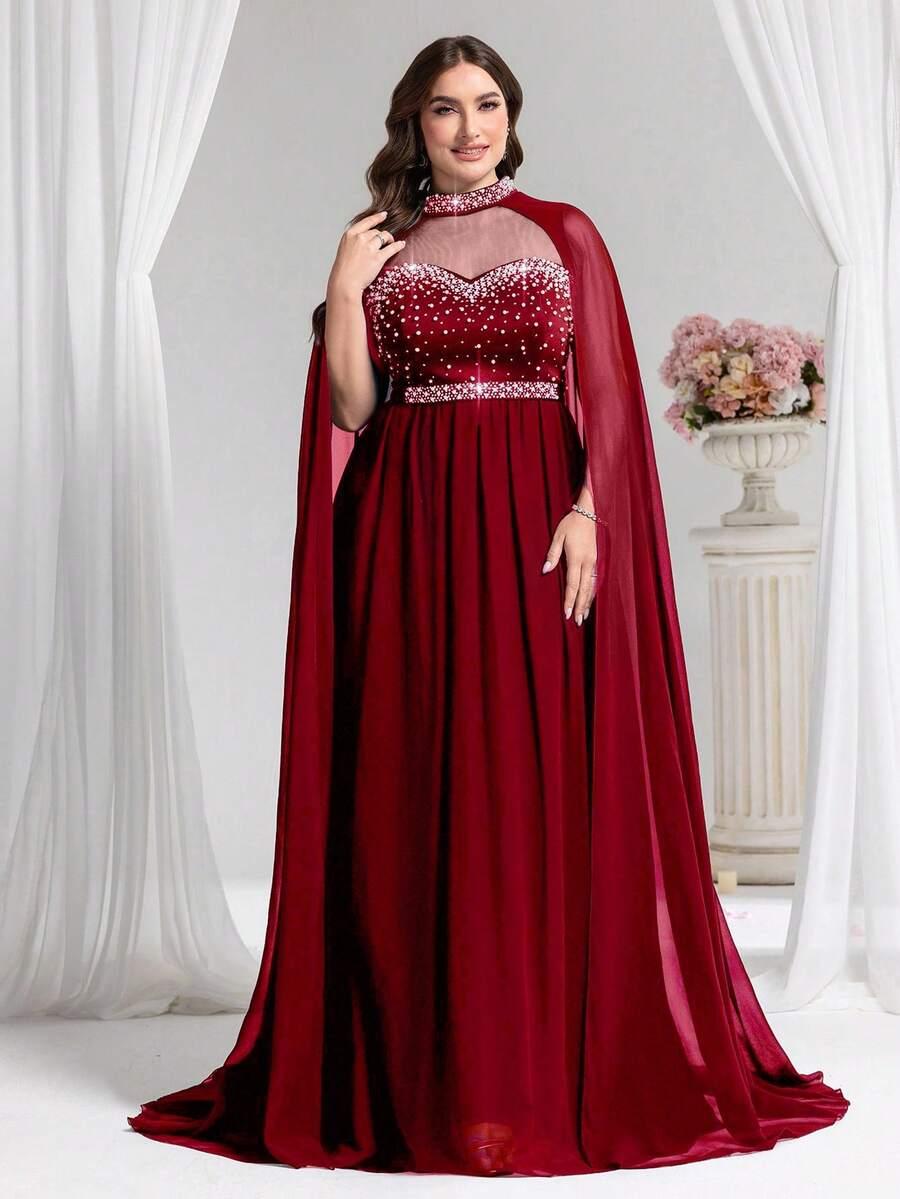 CZERWONA MAXI SUKIENKA 