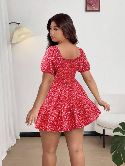 czerwona mini sukienka