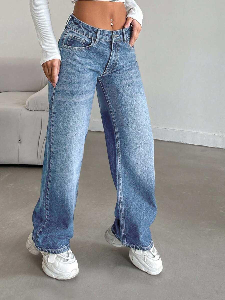 NIEBIESKIE SPODNIE JEANS