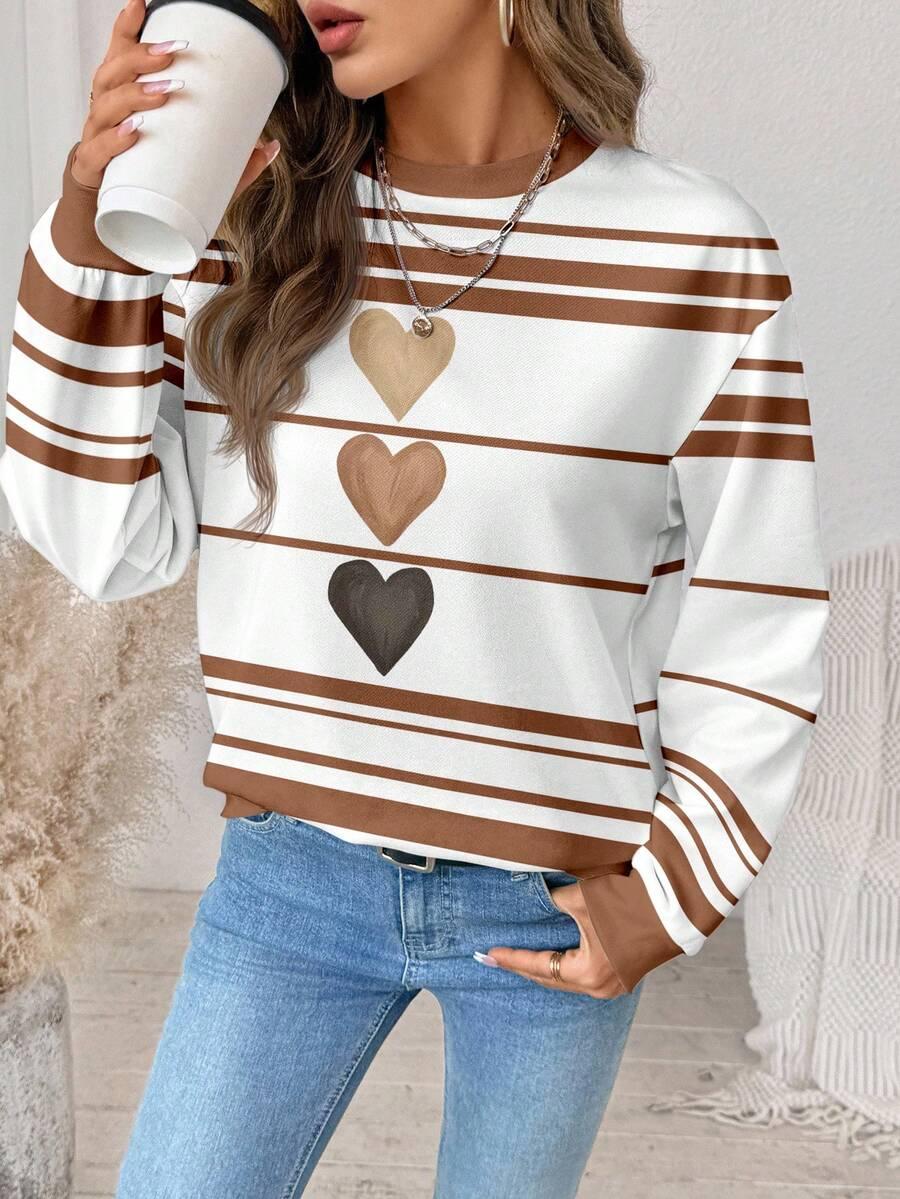 bluza paski nadruk