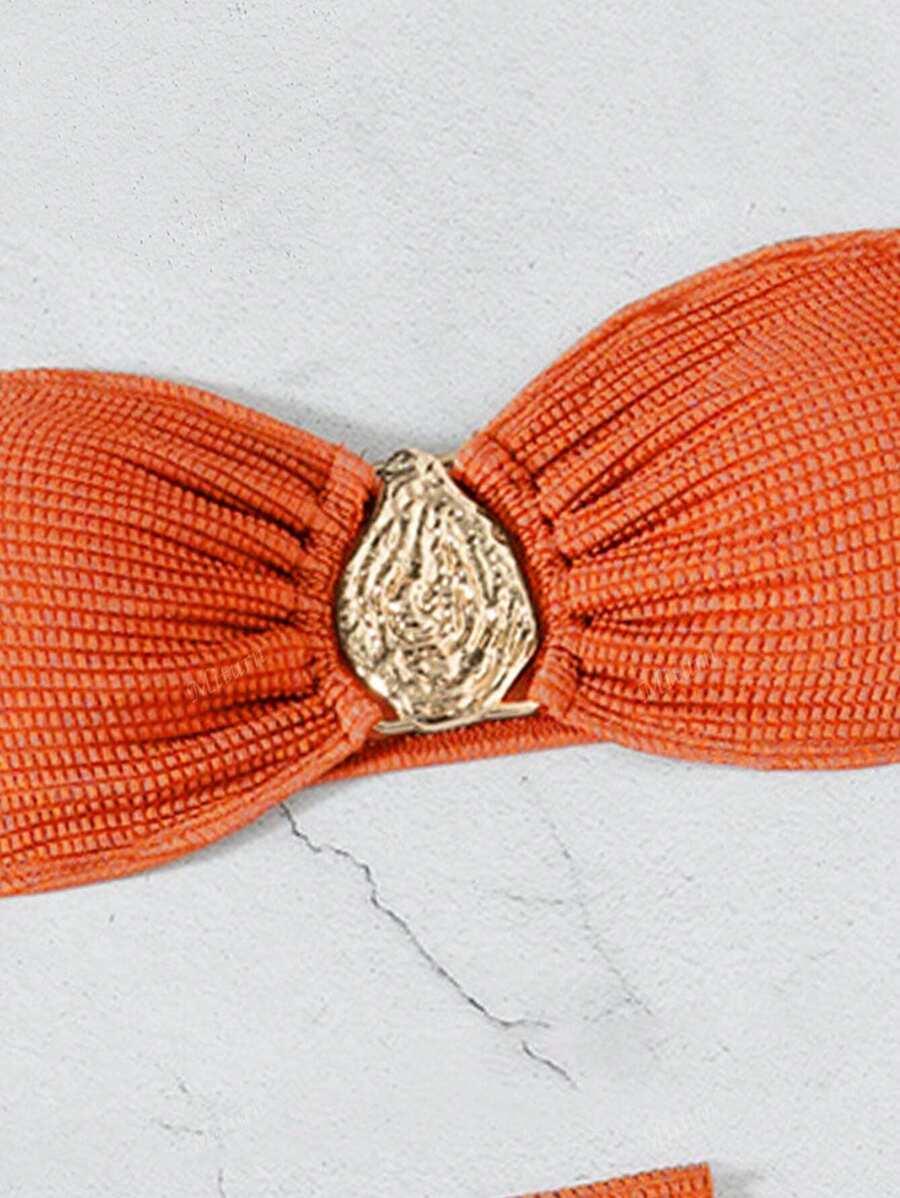 TRZYCZĘŚCIOWY KOMPLET BIKINI ZDOBIENIE