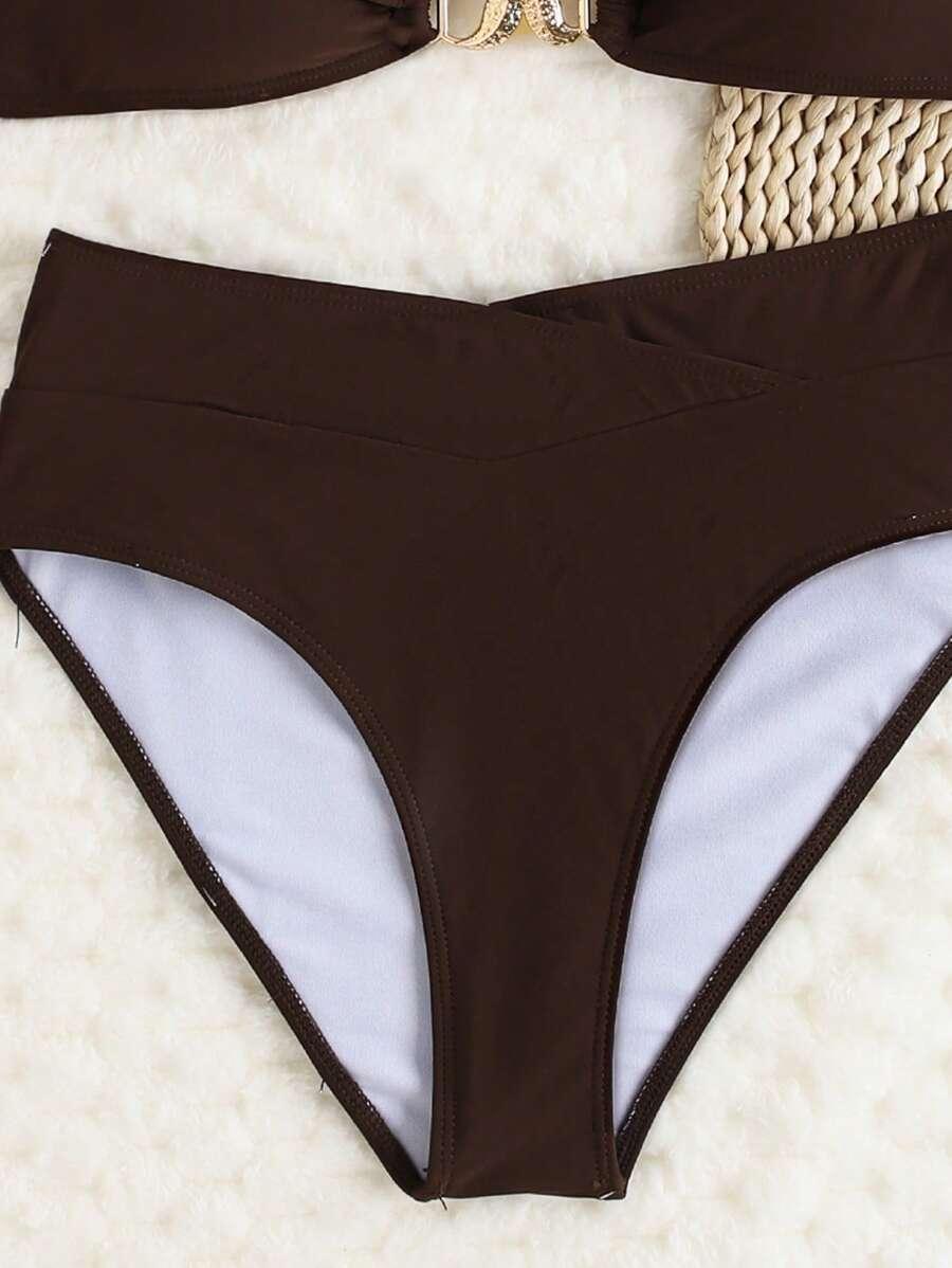 BRĄZOWY KOMPLET BIKINI ROZGWIAZDA