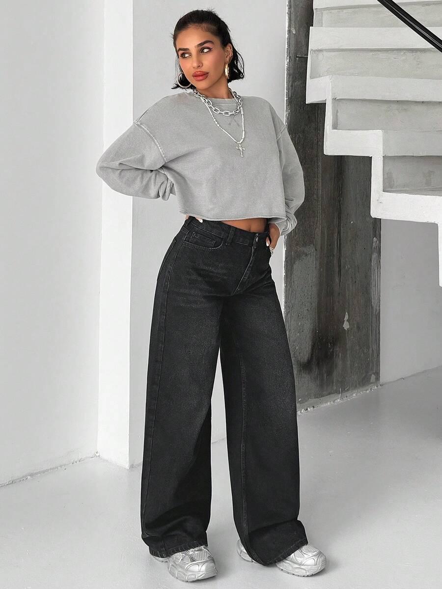 czarne spodnie jeans
