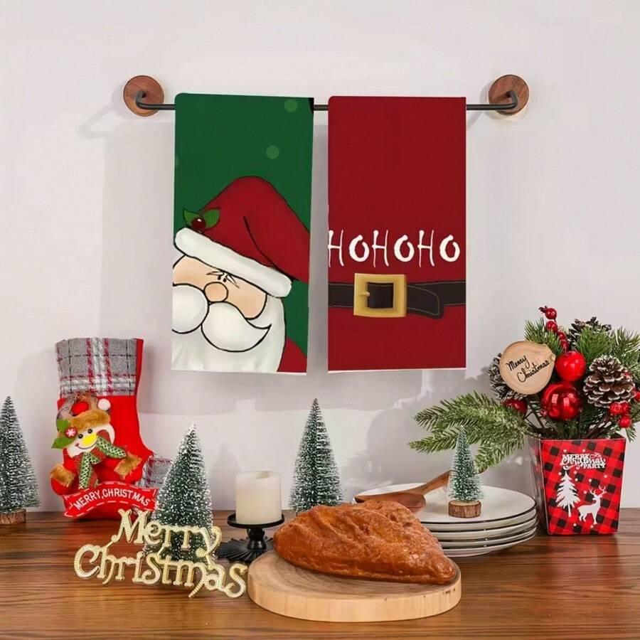 ściereczka ręcznik kuchenny świąteczny wzór mikołaj 2pack