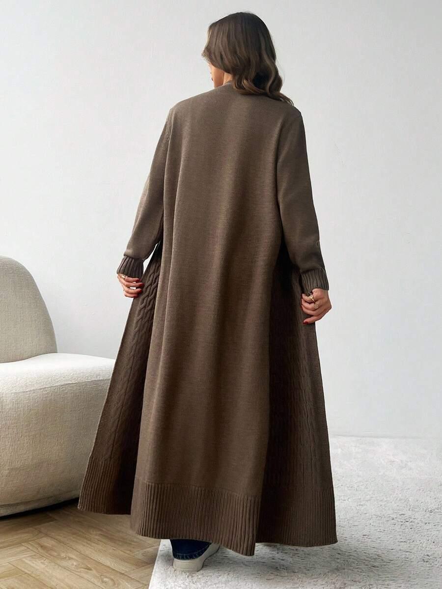 brązowy sweter narzutka