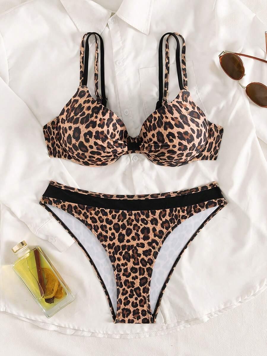 DWUCZĘŚCIOWY STRÓJ KĄPIELOWY ANIMAL PRINT