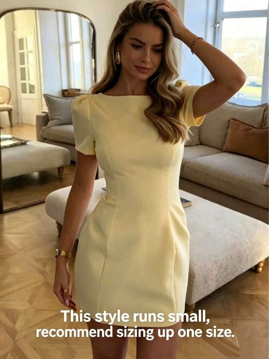 ŻÓŁTA MINI SUKIENKA