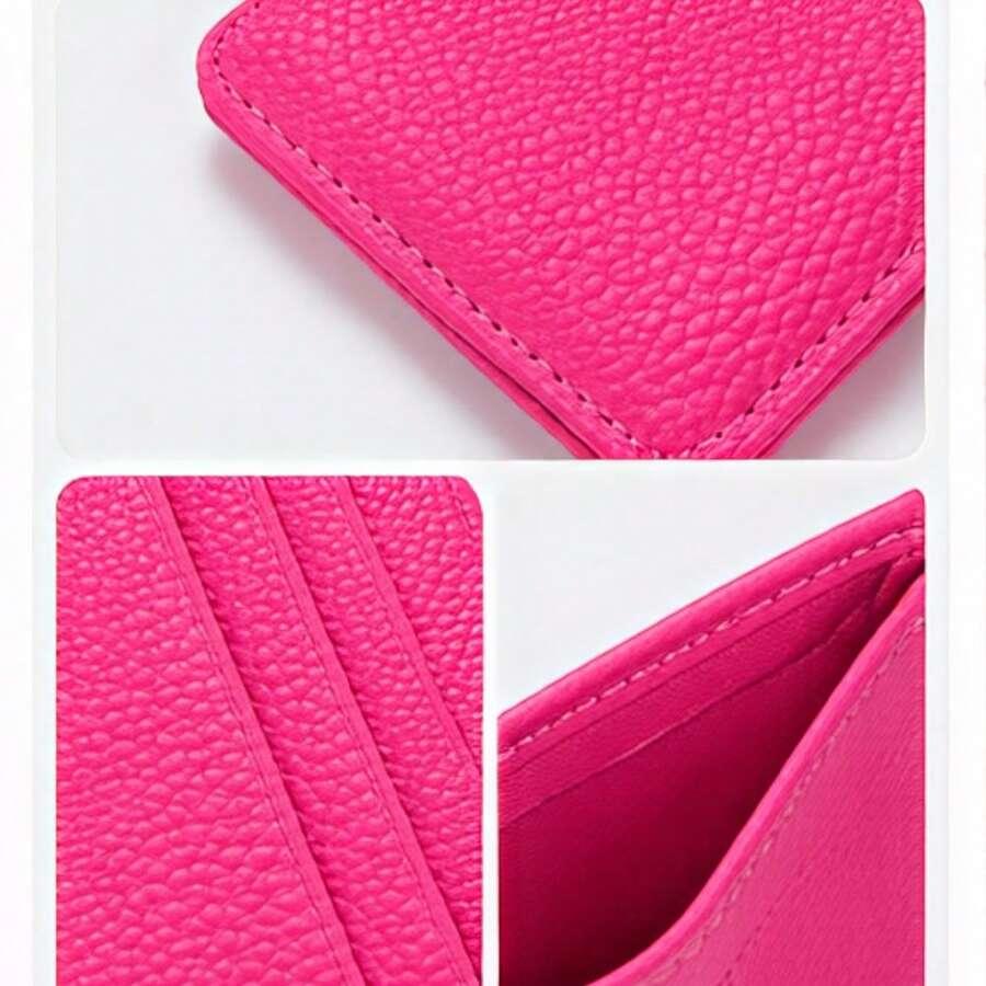 różowy PORTFEL IMITACJA SKÓRY