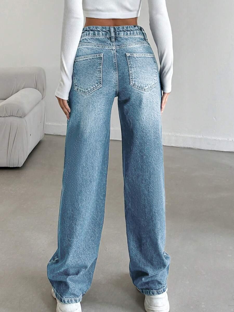 NIEBIESKIE SPODNIE JEANS