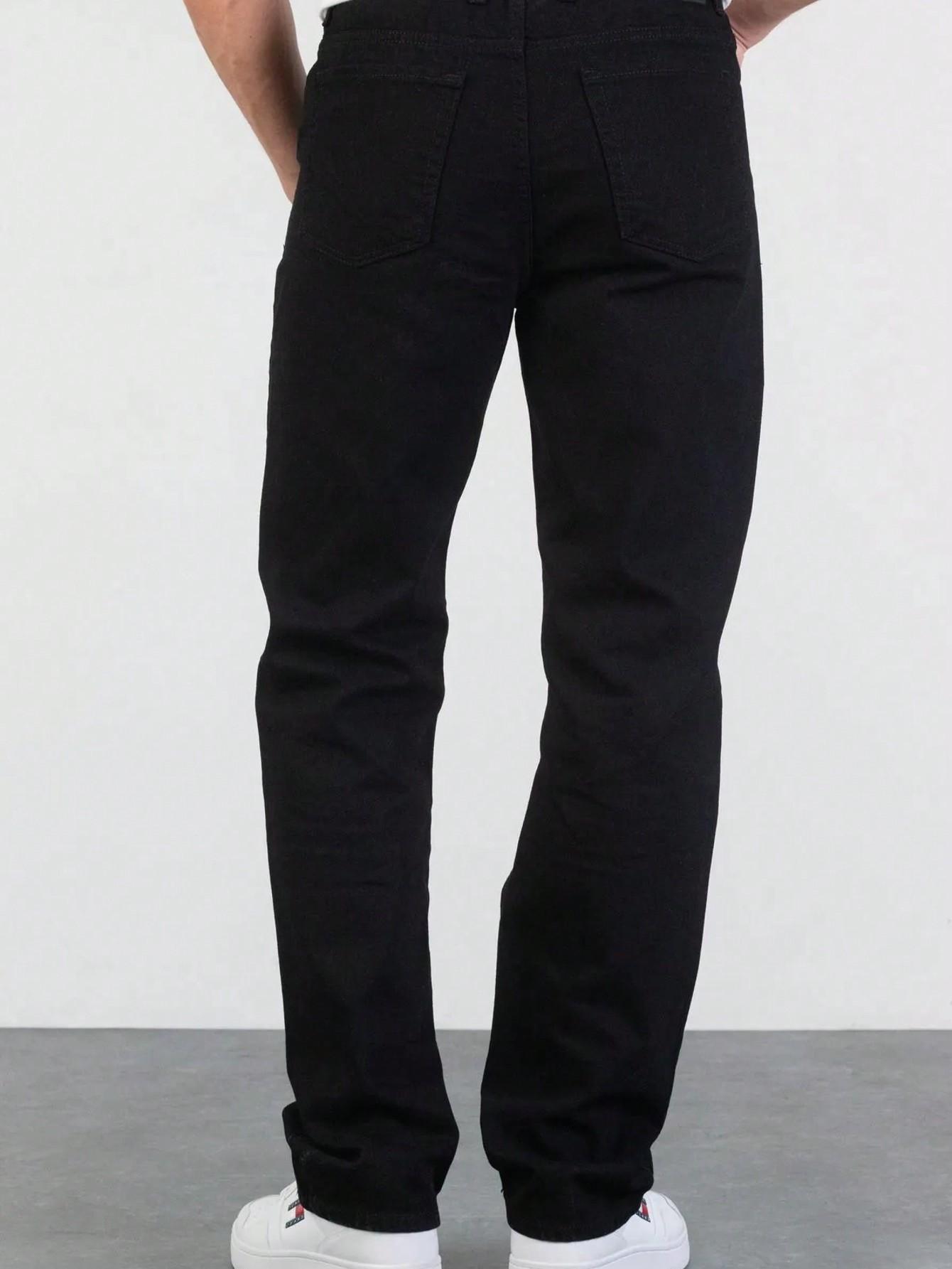 CZARNE SPODNIE JEANS
