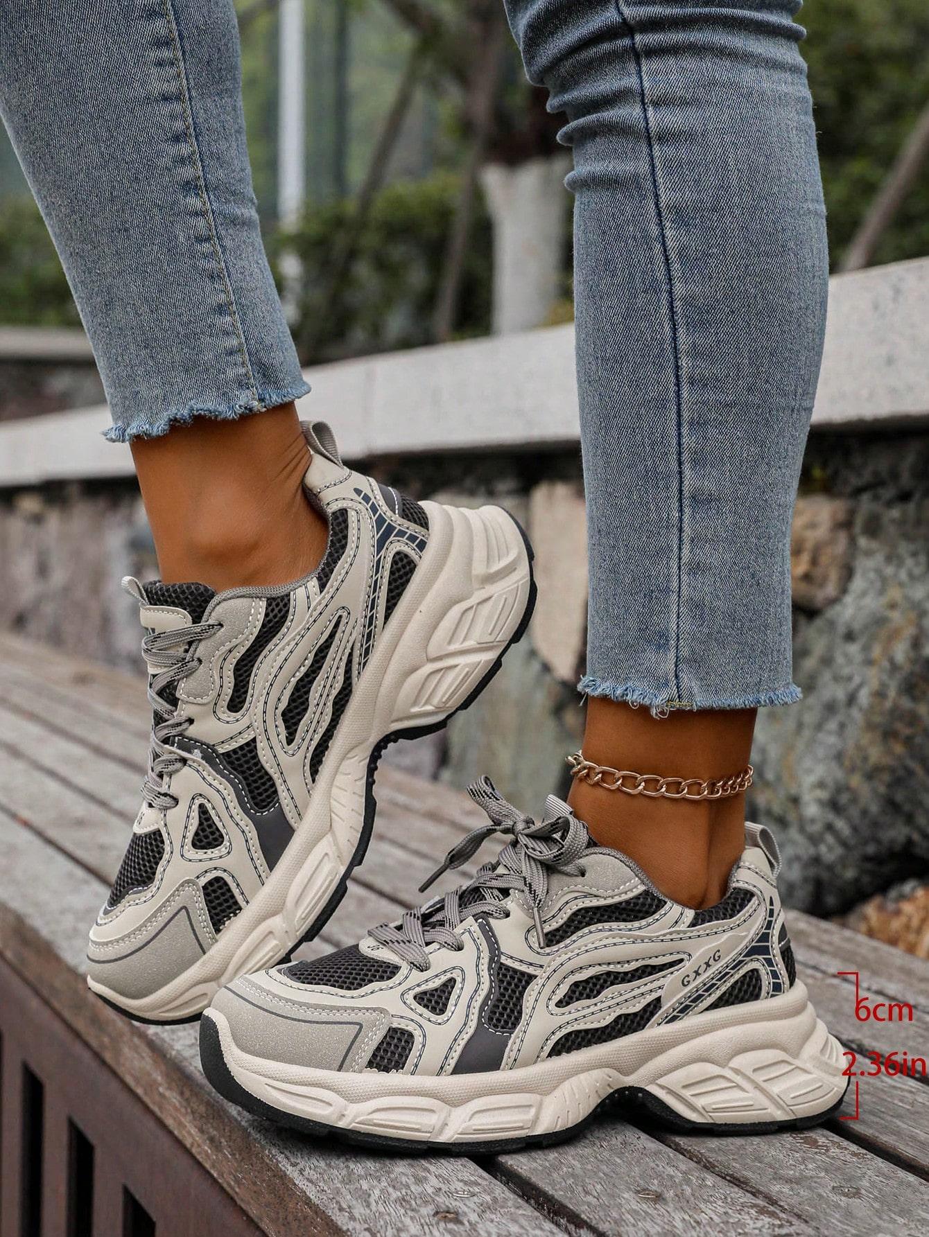 BUTY SPORTOWE PLATFORMA WIĄZANIE