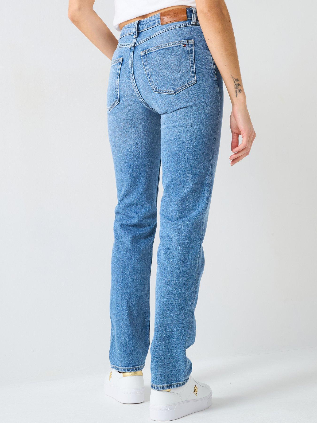 TOMMY HILFIGER JEANSY MID WAIST PROSTE WW0WW44345