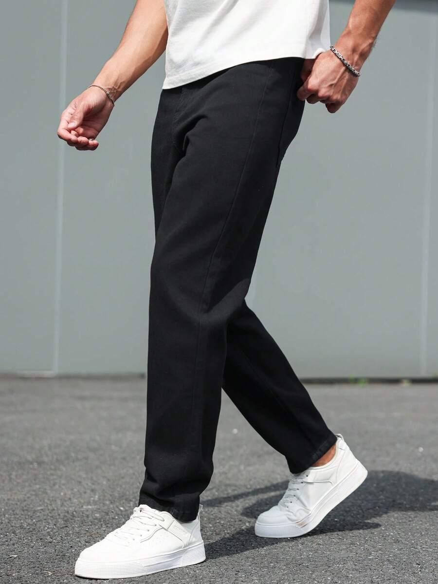 CZARNE SPODNIE JEANS