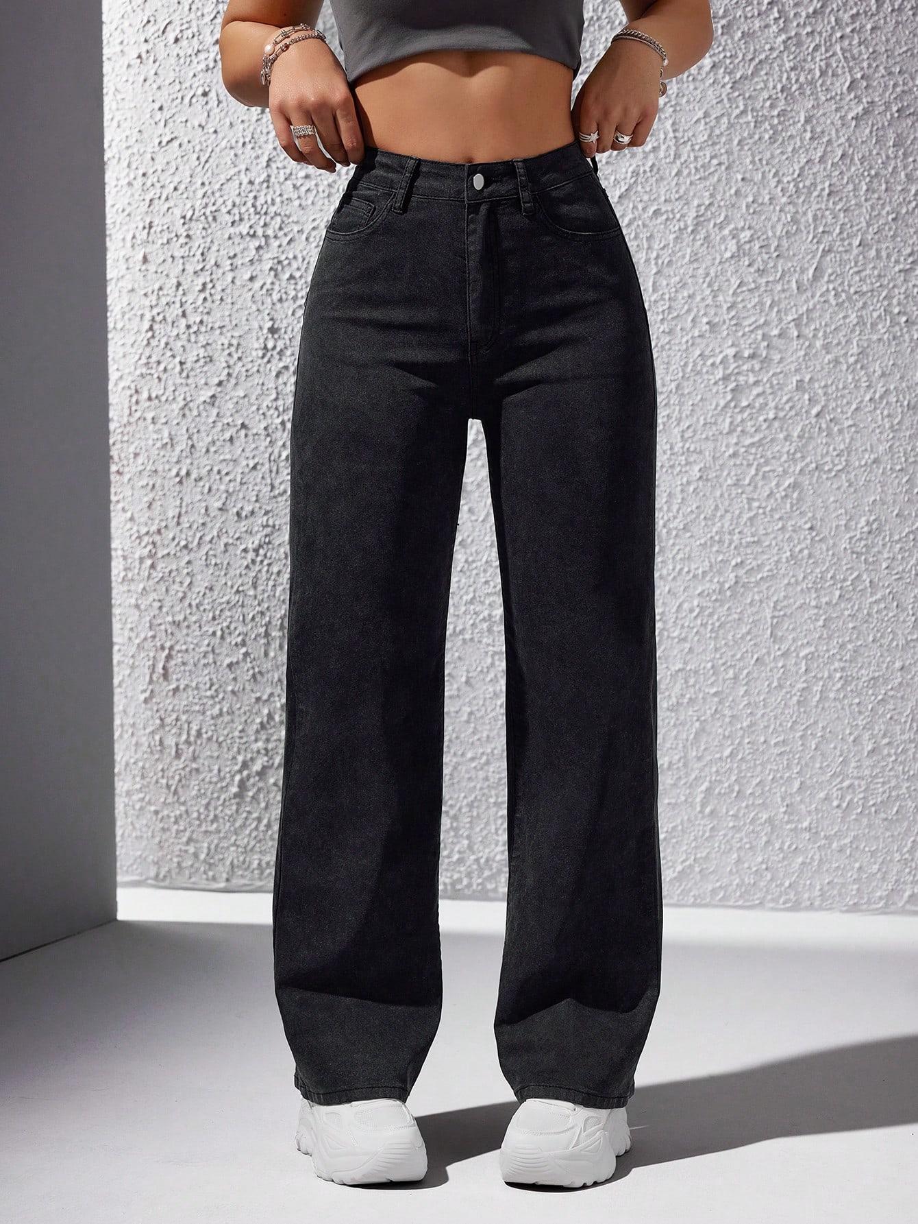 SZARE SPODNIE JEANS KIESZENIE 