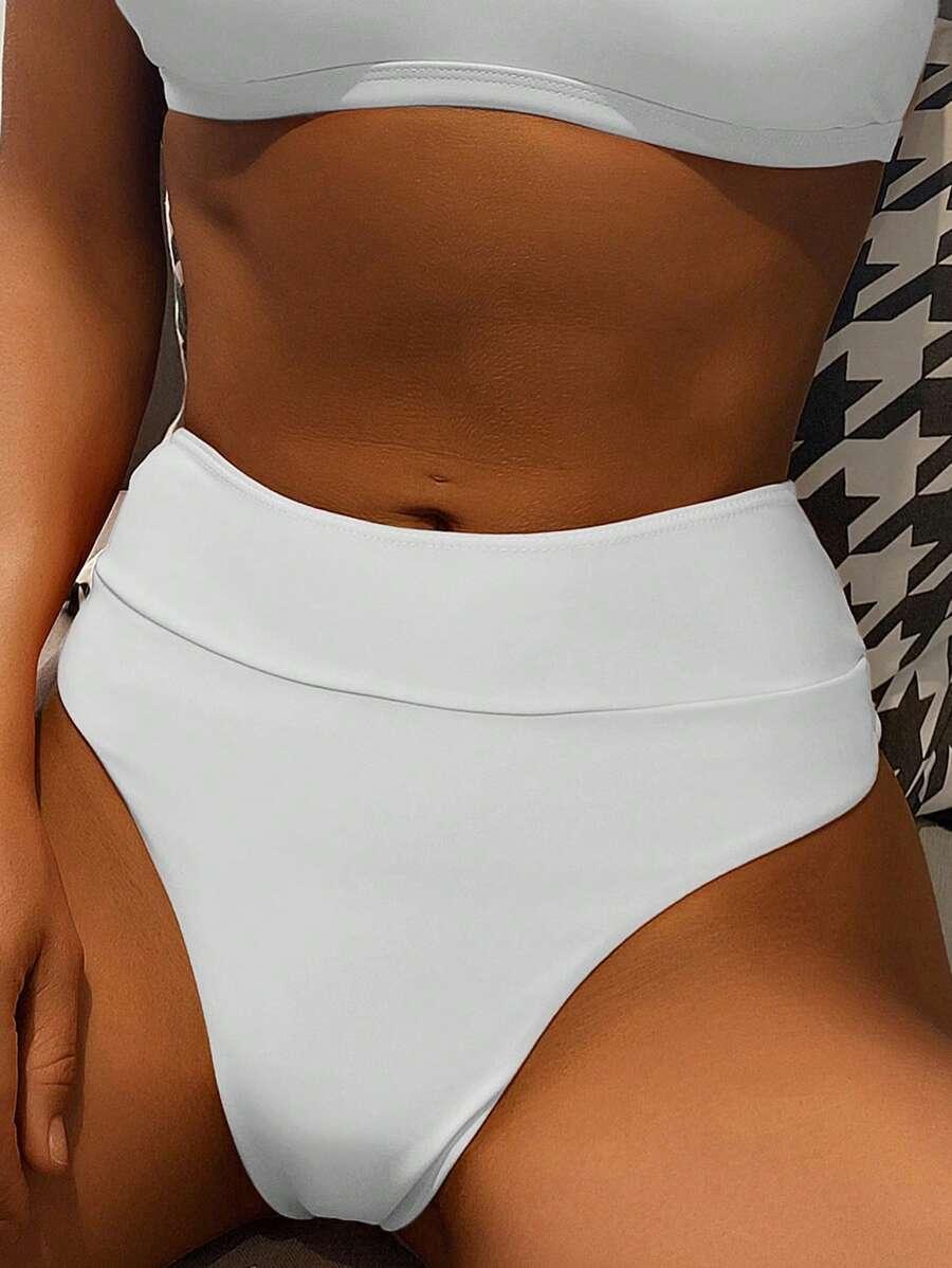 biały dół od bikini