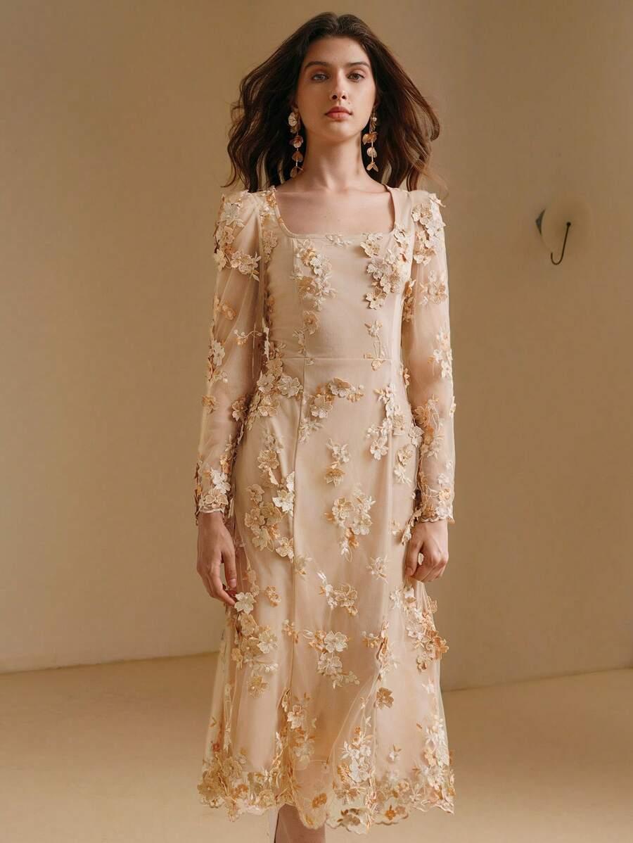 ELEGANCKA KOKTAJLOWA MIDI SUKIENKA