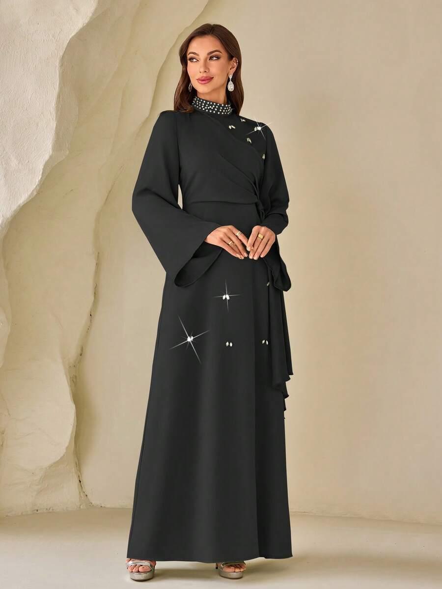 CZARNA MAXI SUKIENKA