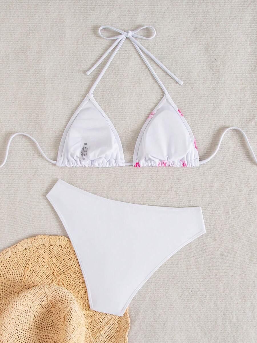 ZESTAW BIKINI Z KWIATOWYM NADRUKIEM