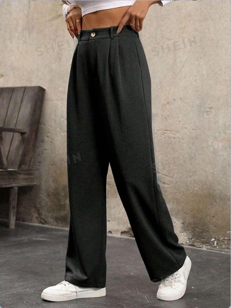 PROSTE CZARNE SPODNIE CASUAL