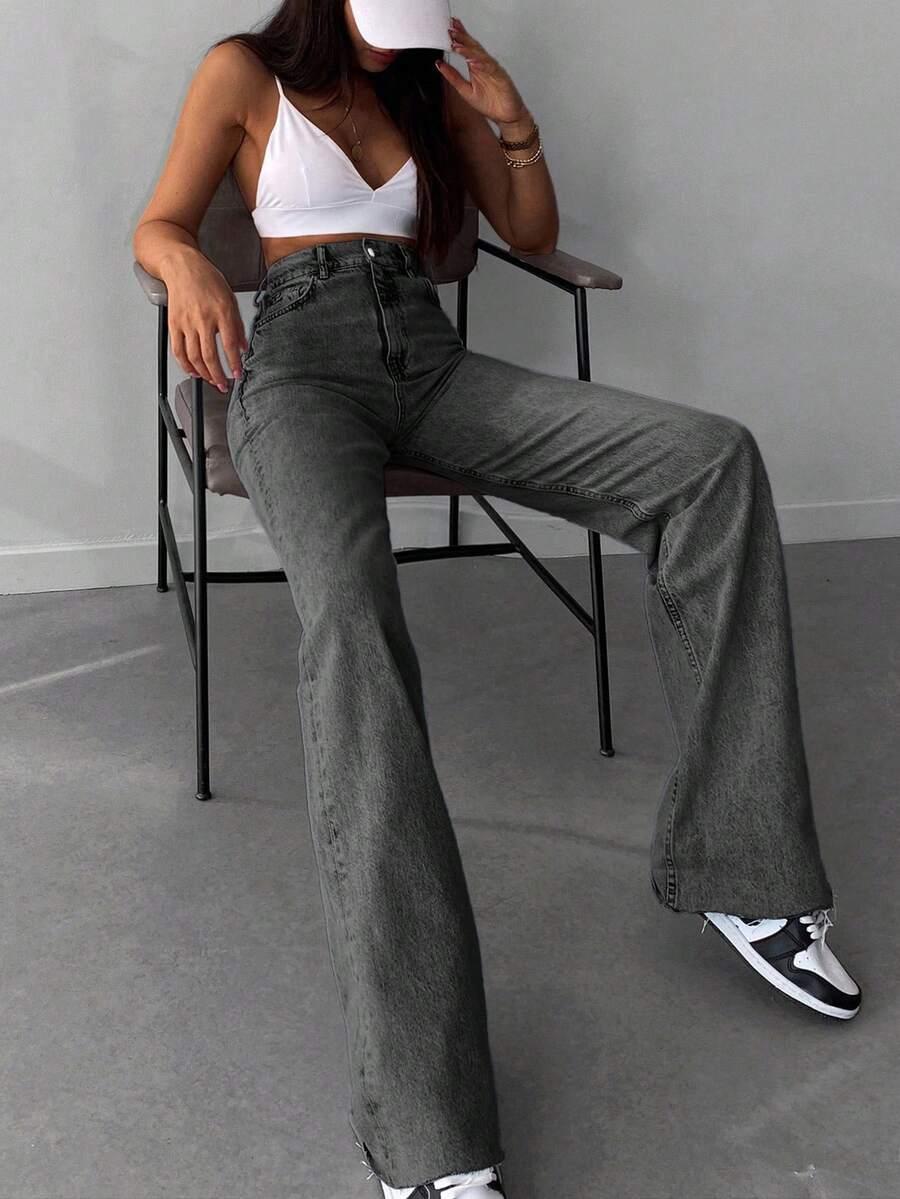 SPODNIE JEANS WYSOKI STAN